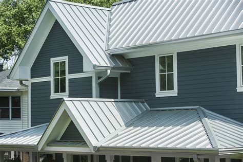 silver metal roof white house|metal roof house color combinations.